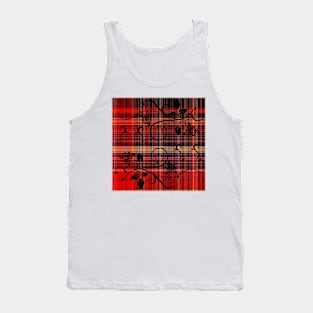 Tendrils on Tartan Tank Top